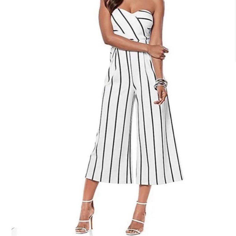 Venus Black and White Strip Jumper